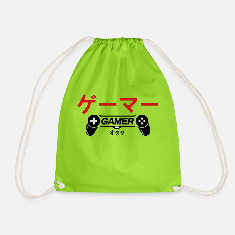 Spieler auf Japanisch - Turnbeutel - Neongrün
