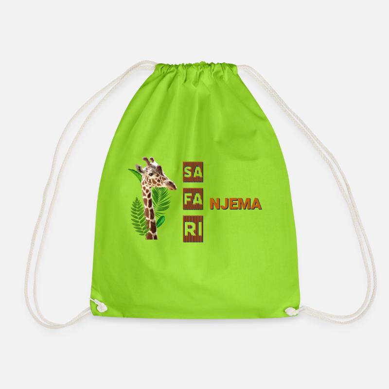 SA FA RI NJEMA - Drawstring Bag - neon green