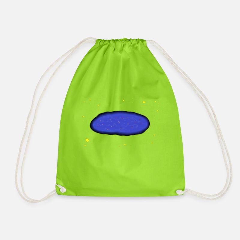 Silver dew between the stars - Drawstring Bag - neon green