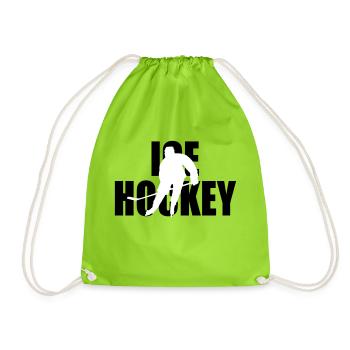 ice hockey - Drawstring Bag - neon green - Front