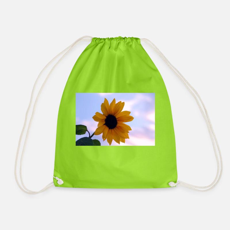 Sonnenblume - Turnbeutel - Neongrün
