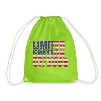 16th Birthday Limited Edition USA 07/2008 - Drawstring Bag - neon green - Front