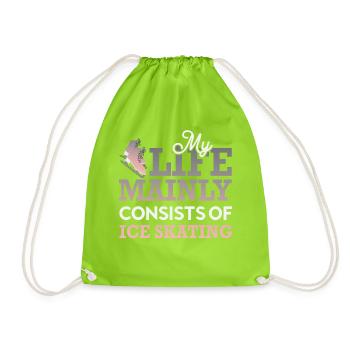 Skater Ma Vie Se Compose Principalement De SkateTshirt - Sac de sport léger - vert néon - Devant