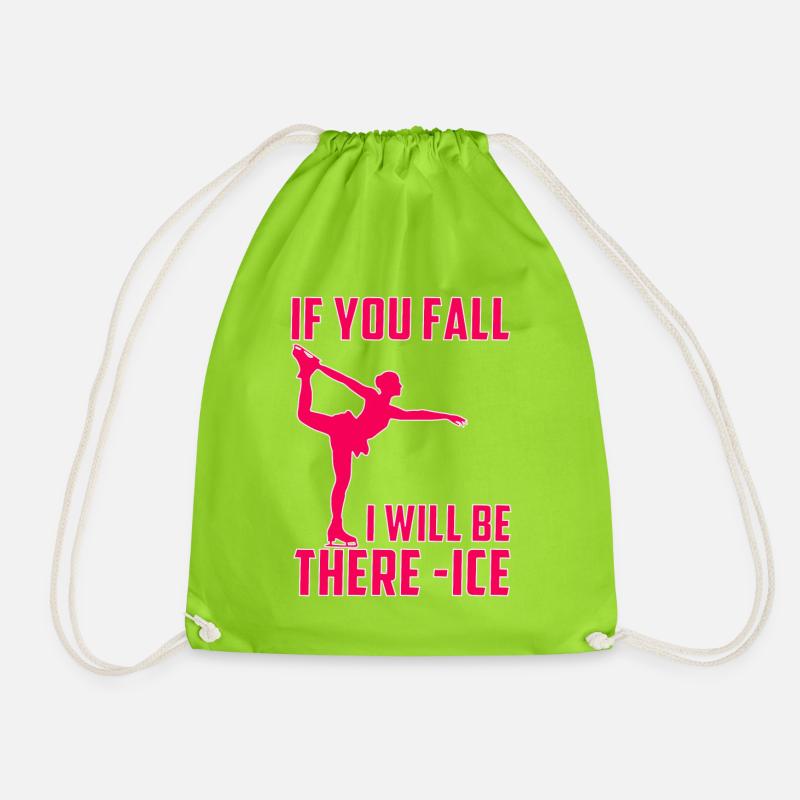 Skating Mom Tshirt Eiskunstlaufen Geschenk - Turnbeutel - Neongrün