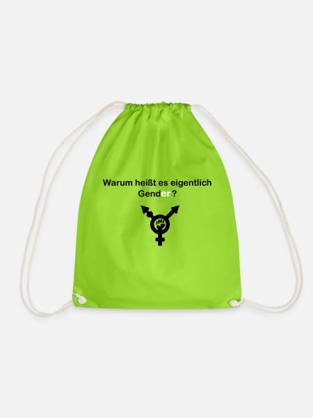 GendER? - Turnbeutel - Neongrün