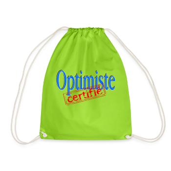 Optimiste certifié - Sac de sport léger - vert néon - Devant