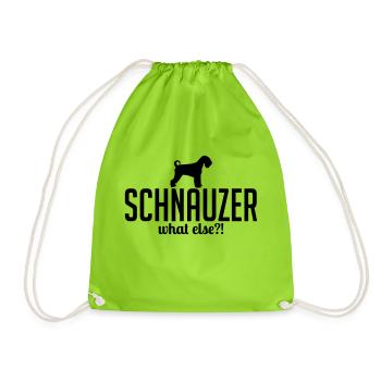 SCHNAUZER what else - Drawstring Bag - neon green - Front