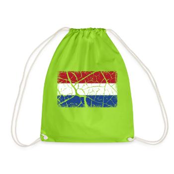 Niederlande - Turnbeutel - Neongrün - Vorne