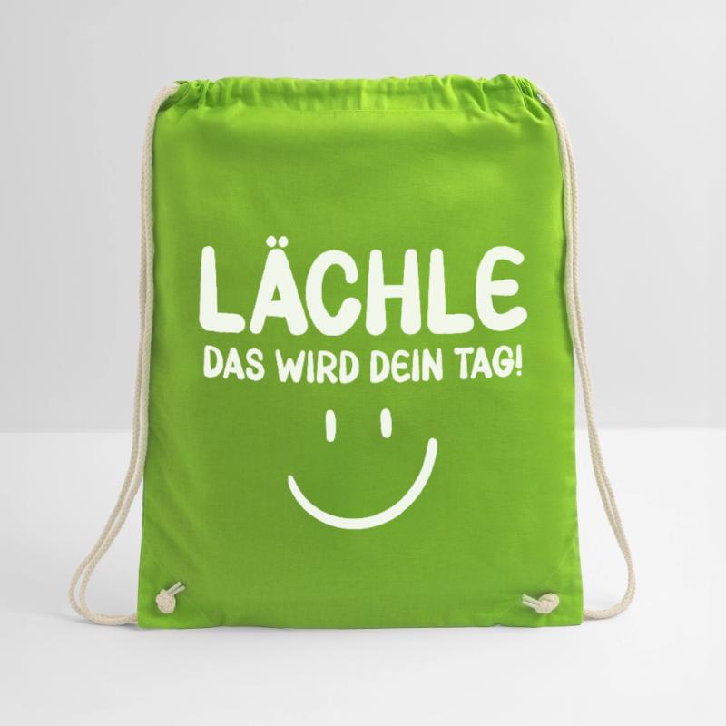 Lächle das wird dein Tag - Motivation Turnbeutel