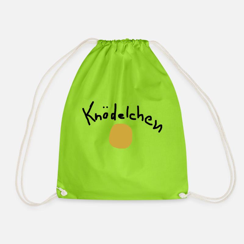 dumplings - Drawstring Bag - neon green
