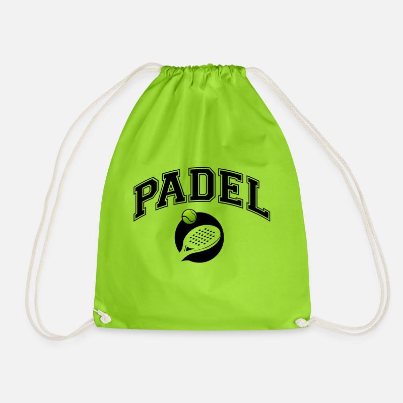 Padel - Gift for padel players - Drawstring Bag - neon green