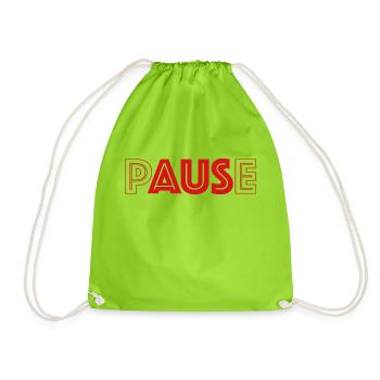 pAUSe - Turnbeutel - Neongrün - Vorne