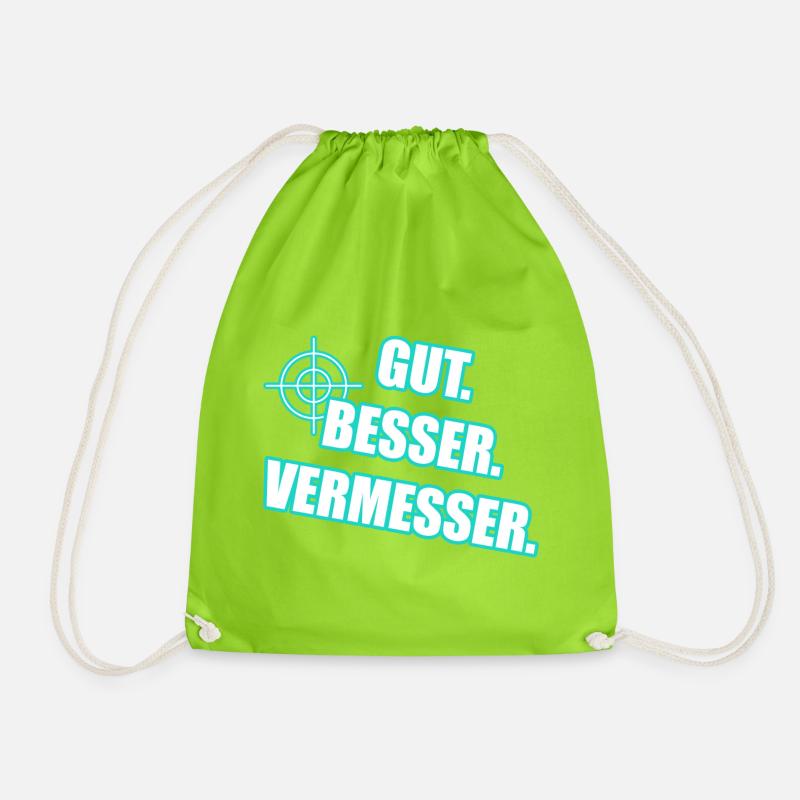 Gut Besser Vermesser Vermessungsingenieur Spruch - Turnbeutel - Neongrün