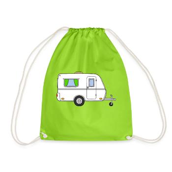 Caravan White (modern version) - Drawstring Bag - neon green - Front