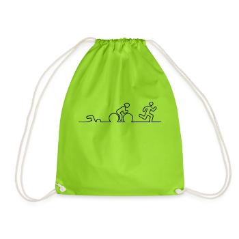 Triathlon - Drawstring Bag - neon green - Front