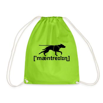 Mantrailing phonetic transcription - Drawstring Bag - neon green - Front