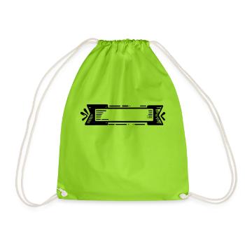 Banner Shield - Drawstring Bag - neon green - Front
