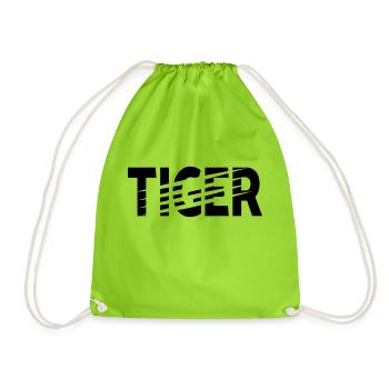 TIGER Krallen - Turnbeutel - Neongrün - Vorne