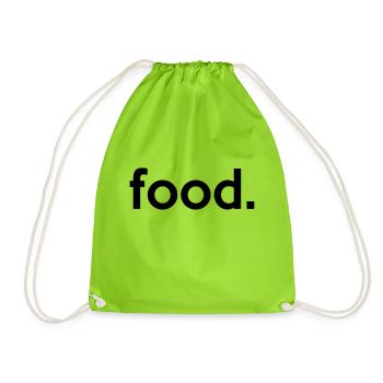 la nourriture. - Sac de sport léger - vert néon - Devant