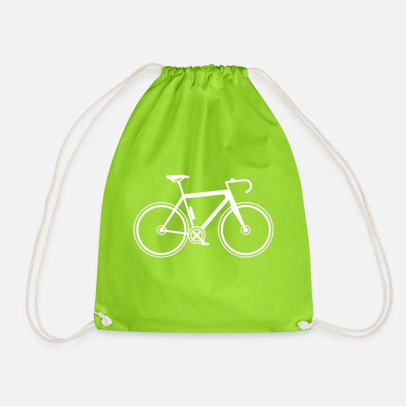 bicycle - Drawstring Bag - neon green