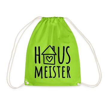 Hausmeister - Turnbeutel - Neongrün - Vorne