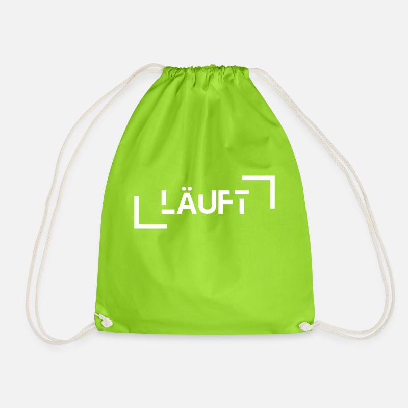 Läuft - Turnbeutel - Neongrün