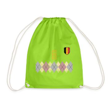 Maillot rétro belge - Sac de sport léger - vert néon - Devant