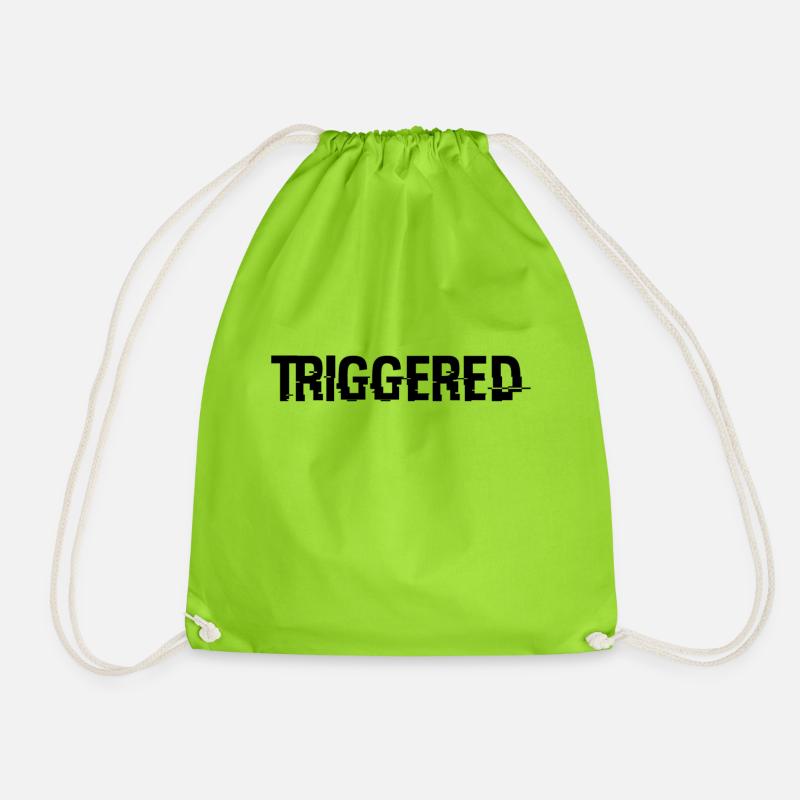 TRIGGERED - Drawstring Bag - neon green