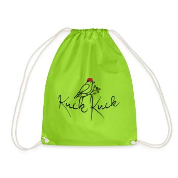 Cuckoo call - cuckoo - Drawstring Bag - neon green - Front