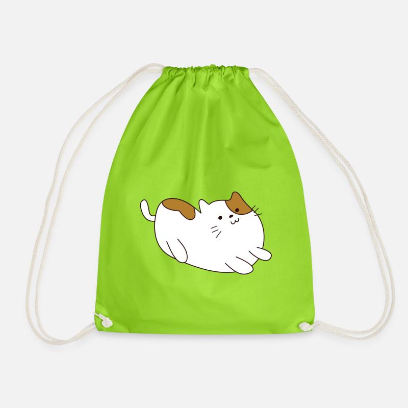 Gezogene Katze 4 - Turnbeutel - Neongrün