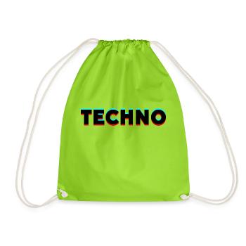 TECHNO - Turnbeutel - Neongrün - Vorne