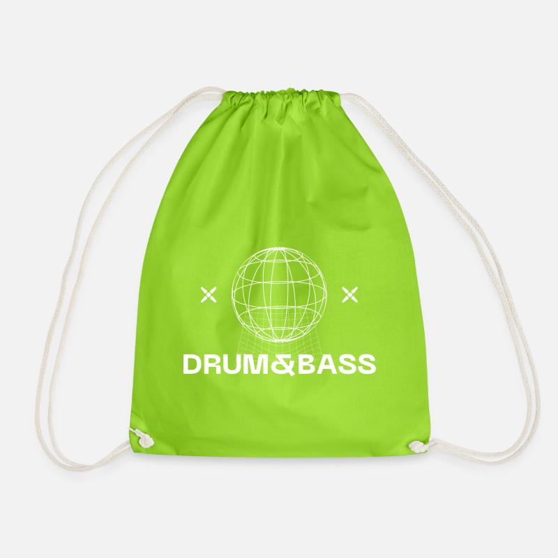 Drum & Bass World - Drawstring Bag - neon green