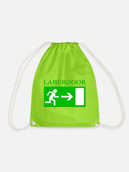 Laberdoor, Labrador, Smalltalk nicht erwünscht - Turnbeutel - Neongrün