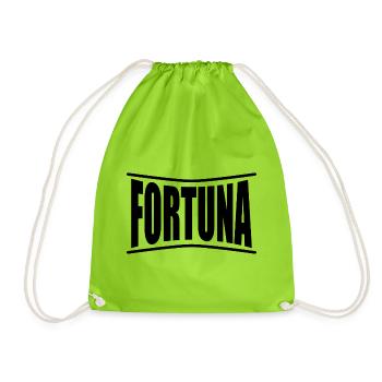 T-Shirt Fortuna T-Shirt Geschenkidee - Turnbeutel - Neongrün - Vorne