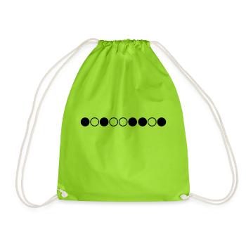 Nerdy Design "333" - Drawstring Bag - neon green - Front