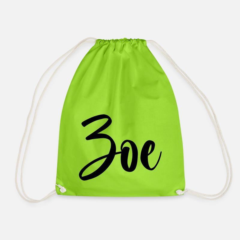 Name - Zoe - Turnbeutel - Neongrün