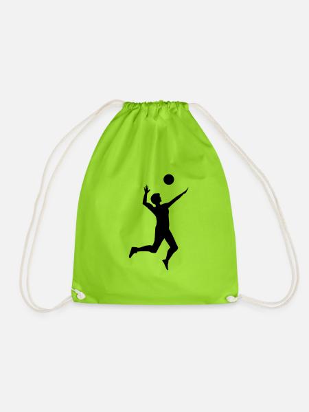 Volleyball Männlich - Turnbeutel - Neongrün