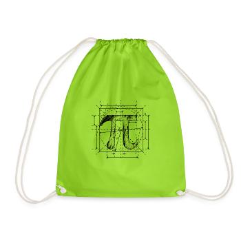 Cadeau mathématicien esquisse symbole pi - Sac de sport léger - vert néon - Devant