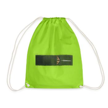 Hirondelle sur le lac. Miroir de réflexion acrobatique - Sac de sport léger - vert néon - Devant