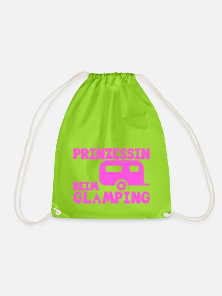 Glamping Prinzessin - Turnbeutel - Neongrün