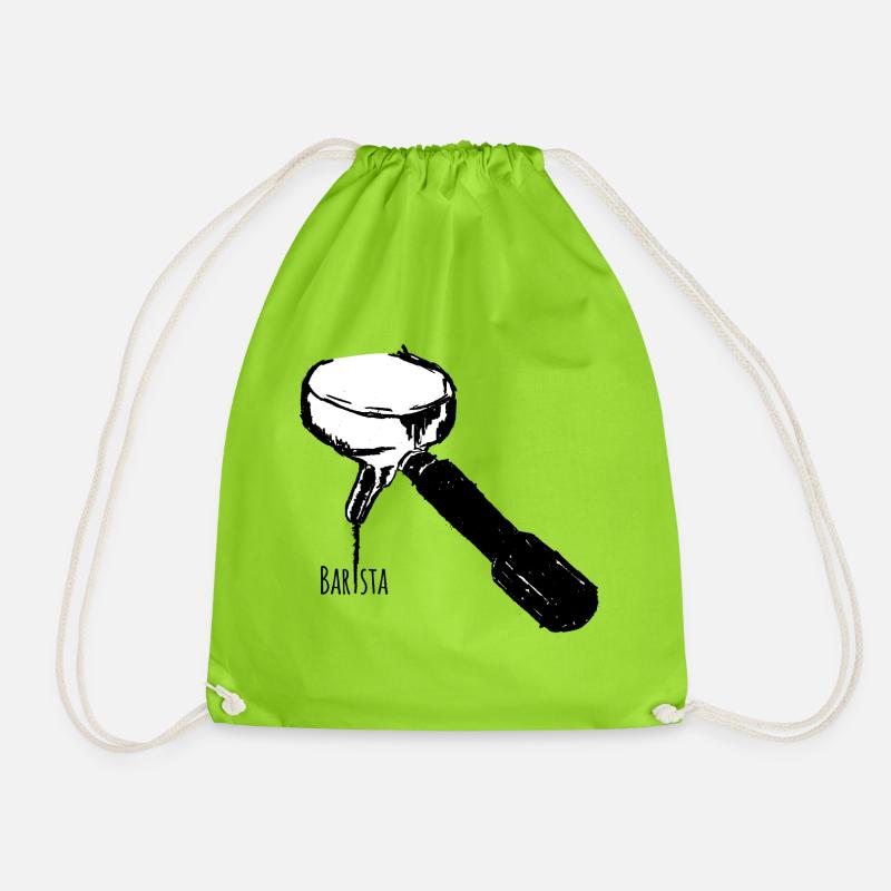 Siebträger "Barista" - Turnbeutel - Neongrün