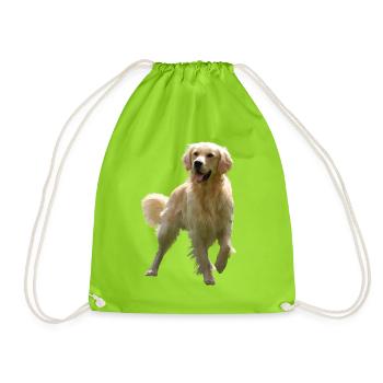 Golden Retriever - Turnbeutel - Neongrün - Vorne