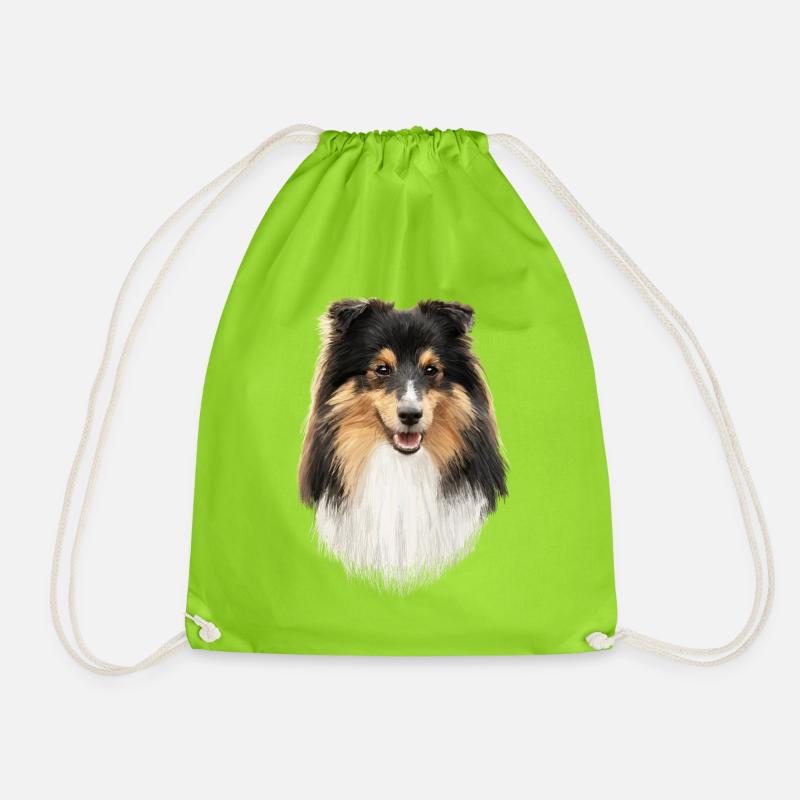 Sheltie - Turnbeutel - Neongrün