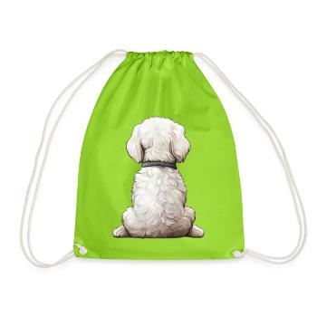Bichon frisé - Sac de sport léger - vert néon - Devant