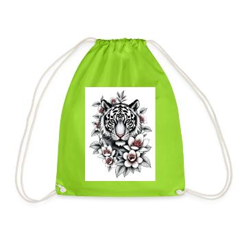 Le Tigre ne dort jamais - Sac de sport léger - vert néon - Devant