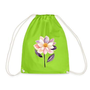 fleur B - Sac de sport léger - vert néon - Devant