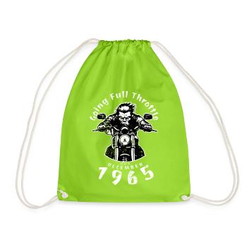 60. Geburtstag à fond depuis 12/1965 - Sac de sport léger - vert néon - Devant