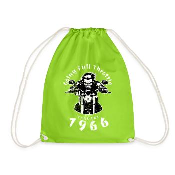 60. Geburtstag à fond depuis 01/1966 - Sac de sport léger - vert néon - Devant