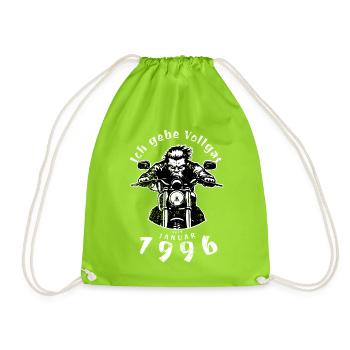 30e anniversaire Je vais à fond depuis 1996 - Sac de sport léger - vert néon - Devant
