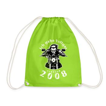 18e anniversaire Je vais à fond depuis 2008 - Sac de sport léger - vert néon - Devant